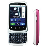 Smartphone Motorola XT300, 3G, Teclado Qwerty, Tela Multi-touch, Câmera 3.2MP, Bluetooth, GPS, WiFi, Music player, Cartão de 2GB Rosa/ Branco